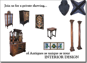 Antique Furniture Warehouse Postcard: Interior Designers